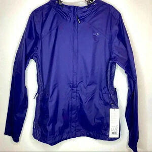 NWT Lole Cumulus Waterproof Jacket M Purple w/Dots